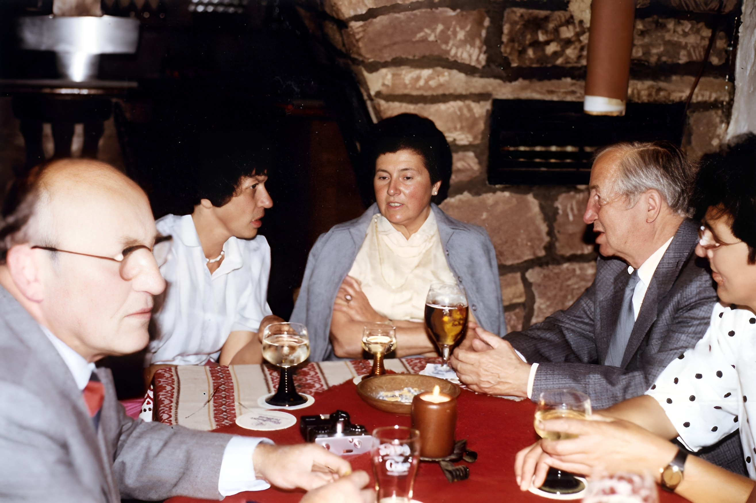 Foto mit Lehrern 1985